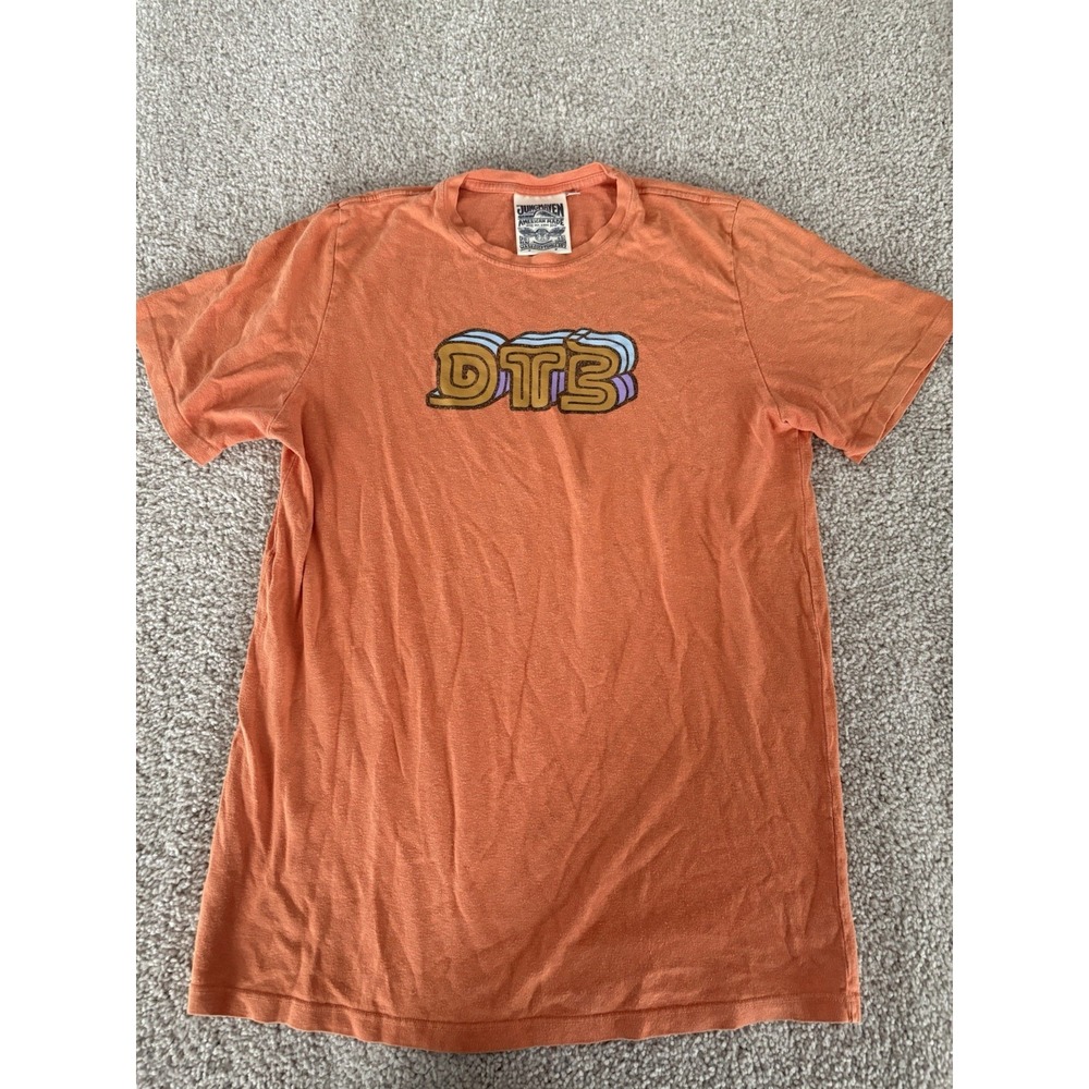 Jungmaven Hemp Organic Cotton Graphic T-Shirt Orange DTB Short Sleeve Size M